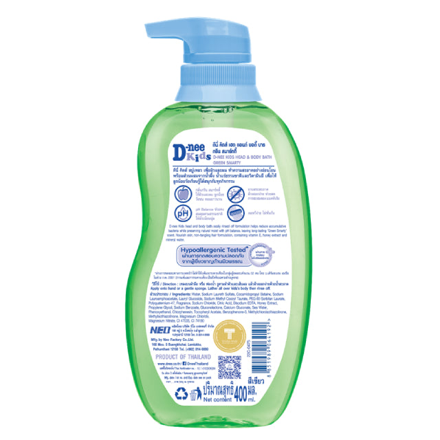 D-NEE KIDS ORGANIC HEAD & BODY BATH (GREEN)